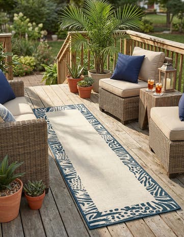 2' x 8' Easy-Clean Safari Indoor / Outdoor Runner Rug