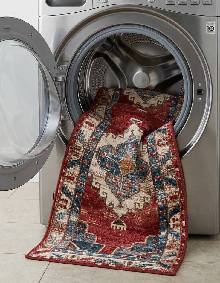 Detail image of 2' x 8'  Washable Traditional Indoor / Outdoor Runner Rug