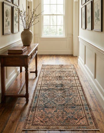 3' 10 x 7' 10 Hand Knotted Ultra Vintage Persian Wool Runner Rug