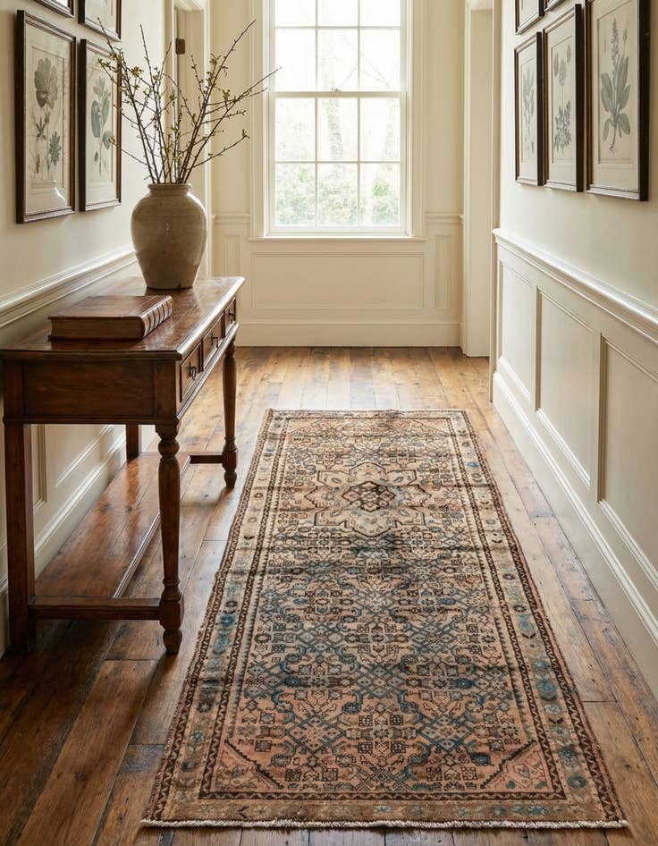 Detail image of 3' 10 x 7' 10  Hand Knotted Ultra Vintage Persian Wool Runner Rug