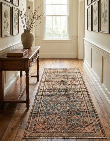 3' 10 x 7' 10 Hand Knotted Ultra Vintage Persian Wool Runner Rug