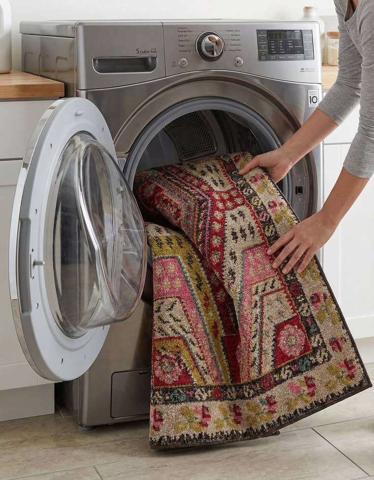 Detail image of 5' x 8'  Washable Santa Fe Rug