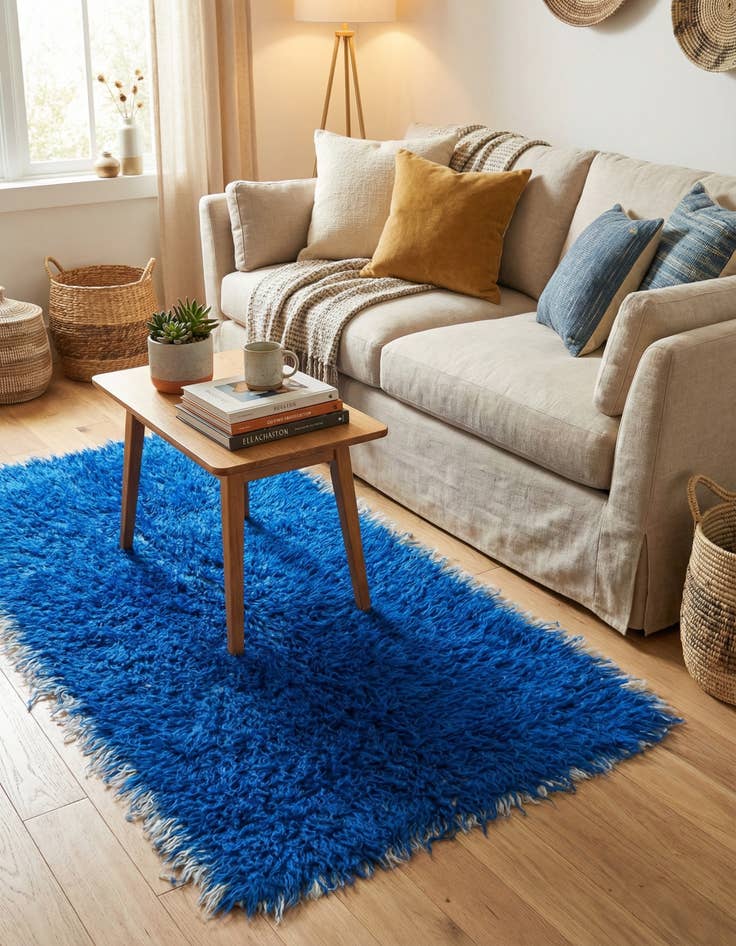 Detail image of 2' 2 x 4' 7  Hand Knotted Moroccan Wool Runner Rug