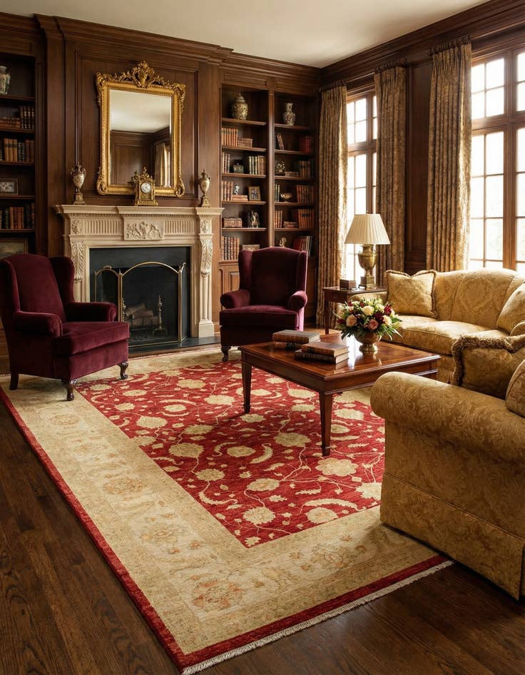 Detail image of 8' 10 x 11' 11 Kaizar Wool Rug