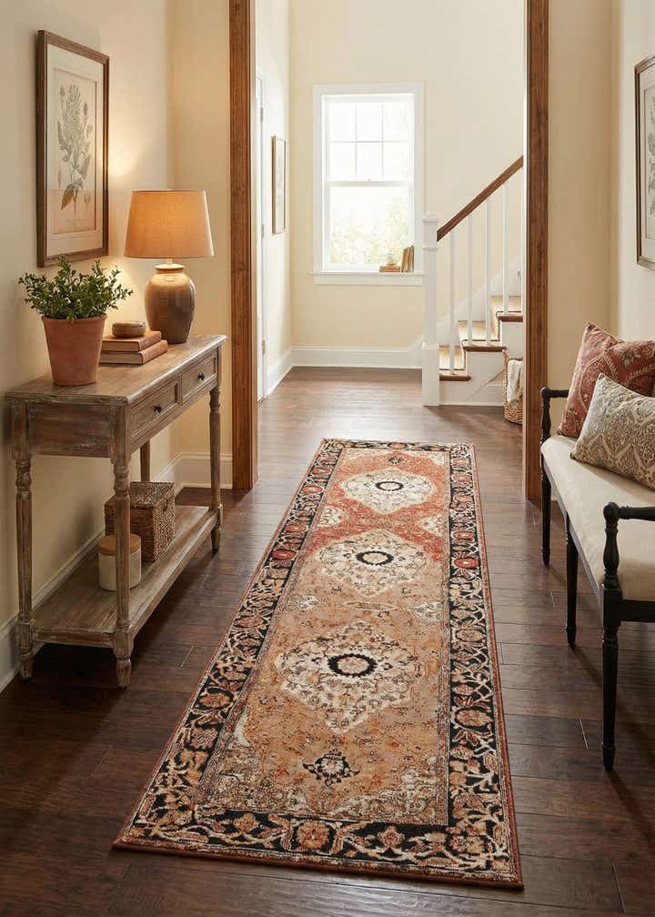 2' 7 x 10' Easy-Clean Traditional Indoor / Outdoor Runner Rug