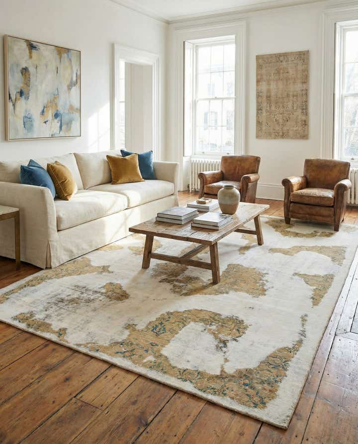 8' x 11' 8 Hand Knotted Ultra Vintage Persian Wool Rug