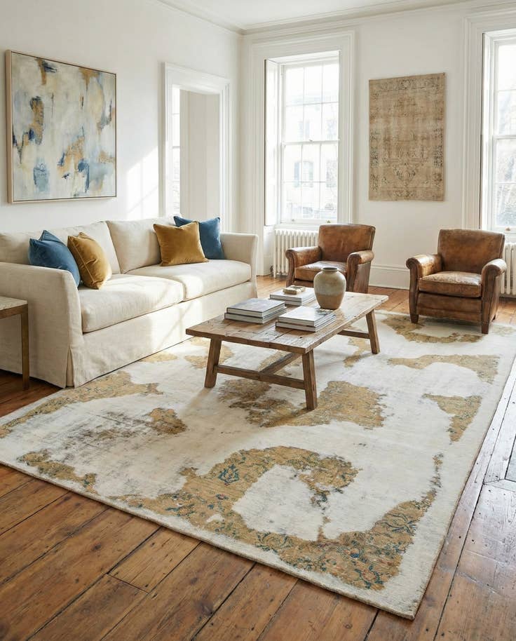 Detail image of 8' x 11' 8 Hand Knotted Ultra Vintage Persian Wool Rug