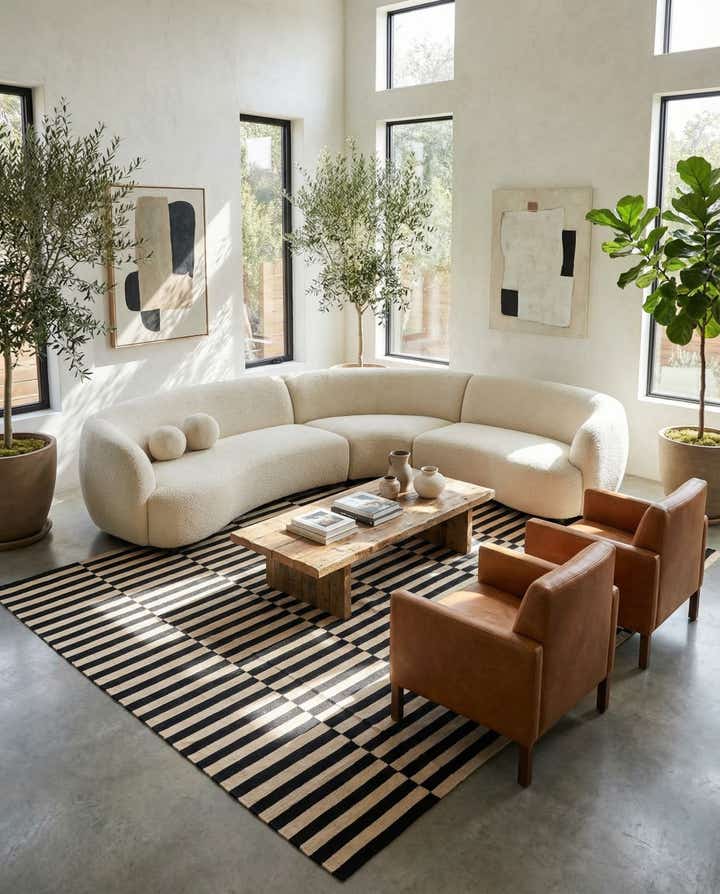 8' 8 x 9' 8 Hand Woven Kilim Modern Wool Rug