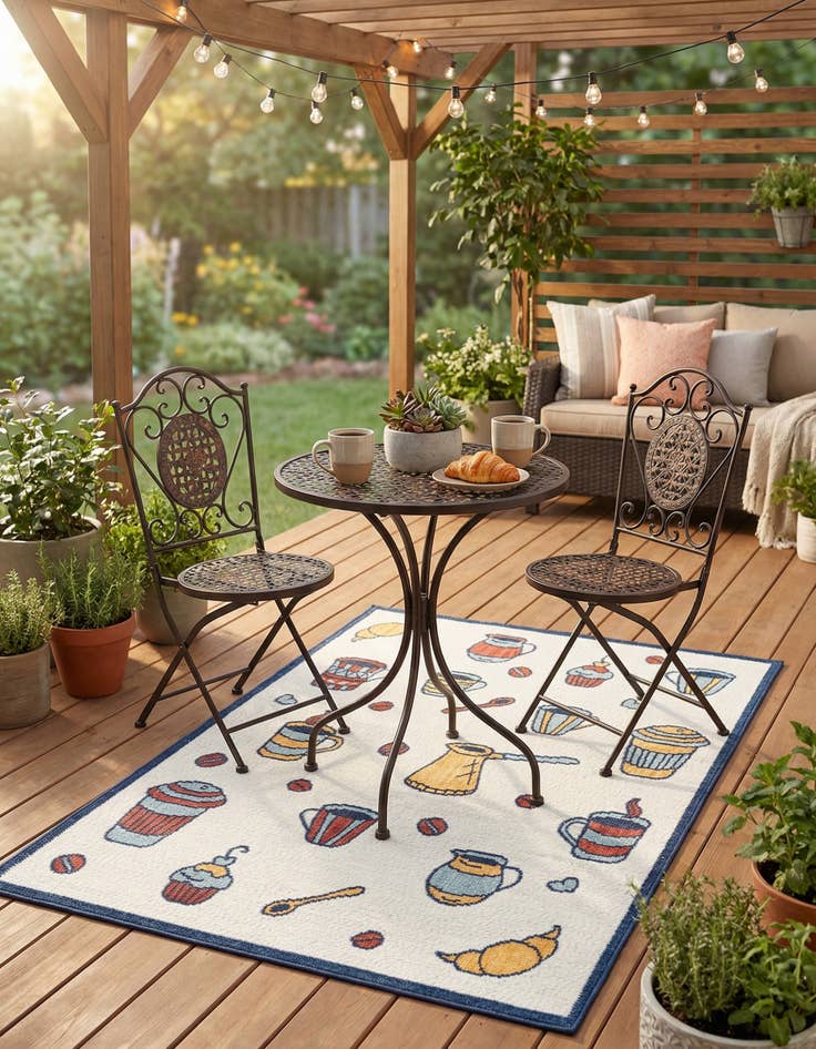 Detail image of 5' x 7' 7  Washable  Indoor / Outdoor Rug