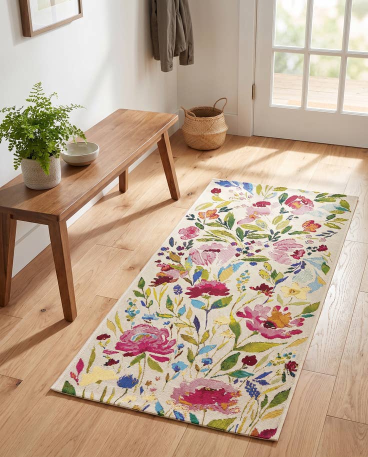 Detail image of 60cm x 125cm Fácil de limpiar Botanical Alfombra Comprar todos los estilos Pasillera