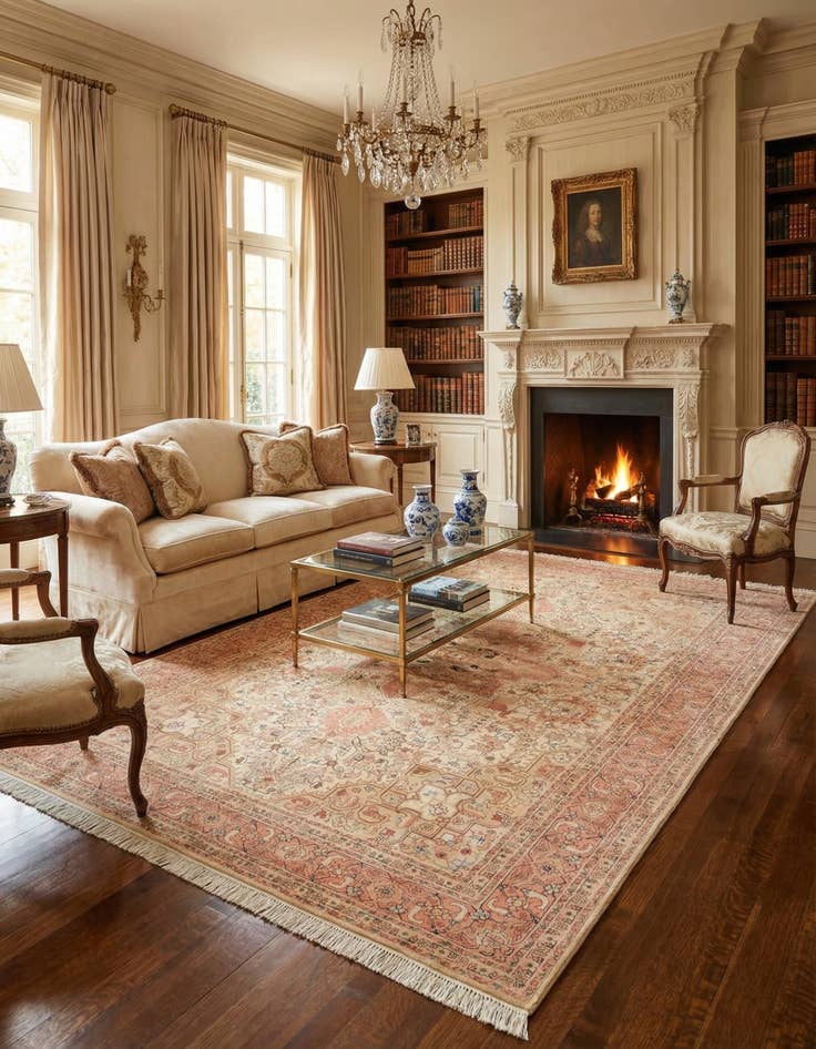 Detail image of  6' 7 x 9' 10  Hand Knotted Tabriz Persian Rug