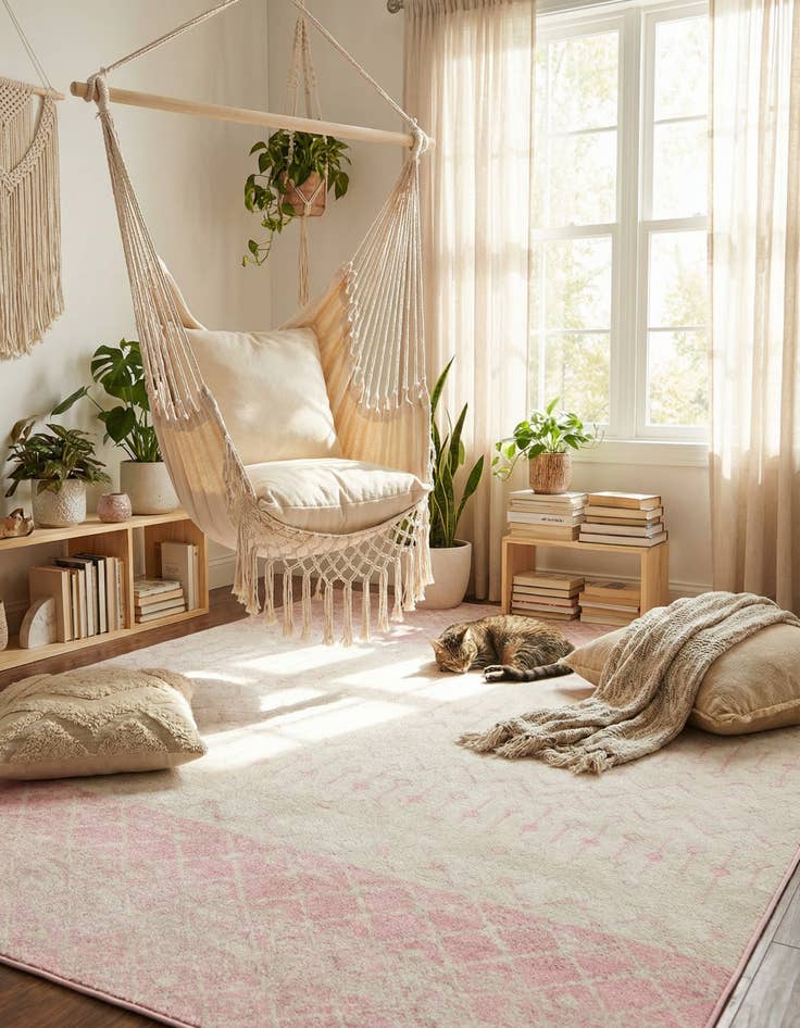 Detail image of  9' x 12' Moroccan Trellis Rug