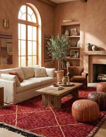 6' 2 x 9' 2 Hand Knotted Moroccan Wool Rug