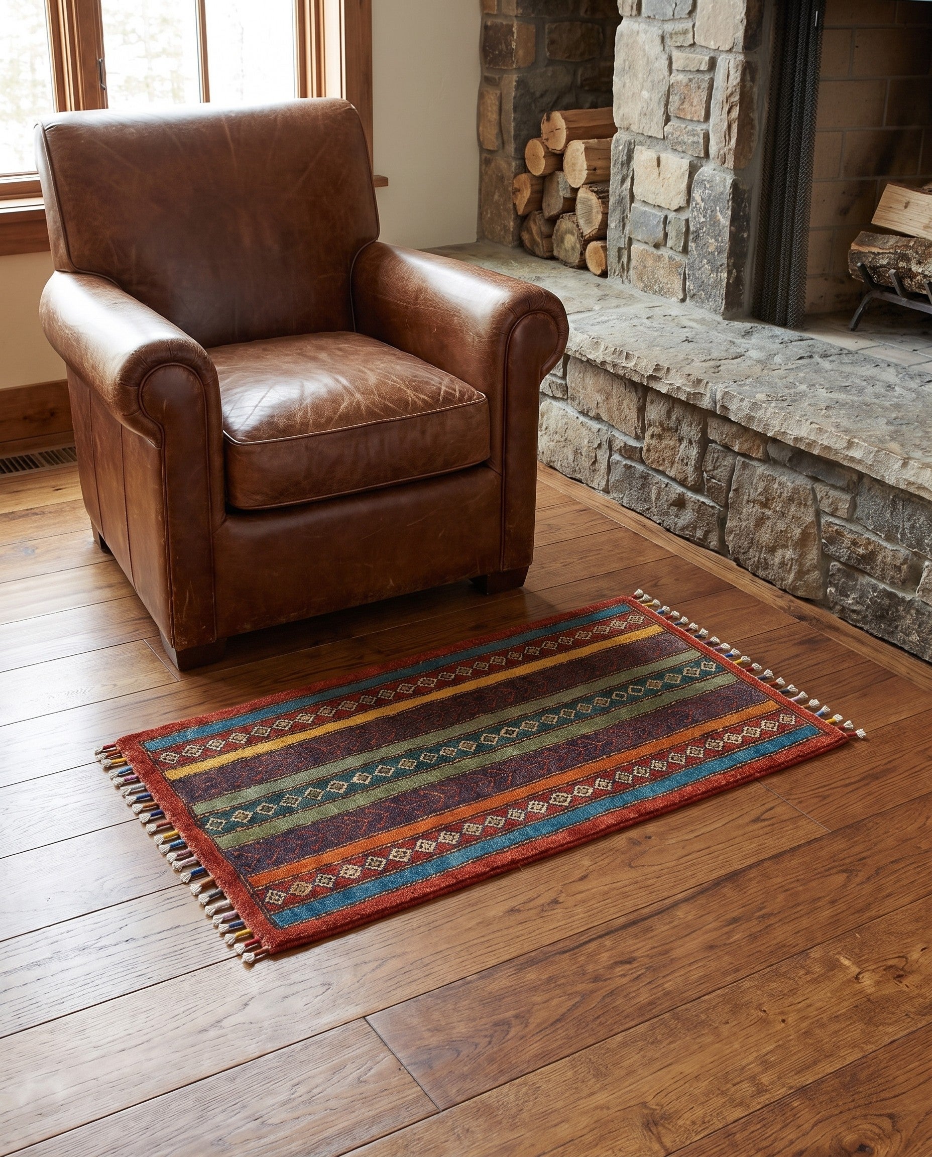 1' 8 x 3' 3 Hand Knotted Kazak Rug