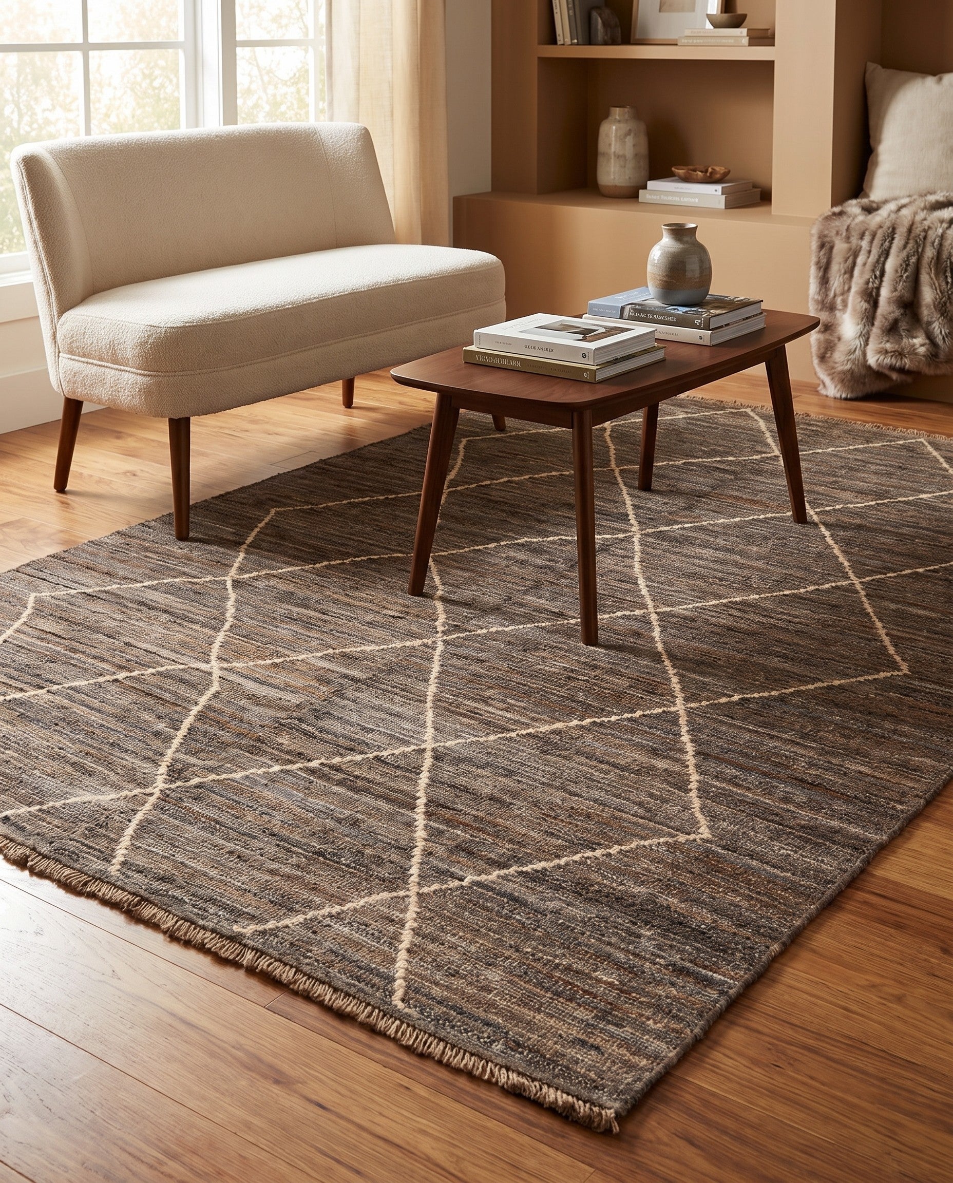 5' x 6' 7 Hand Knotted Moroccan Wool Rug