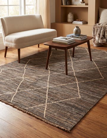 5' x 6' 7 Hand Knotted Moroccan Wool Rug