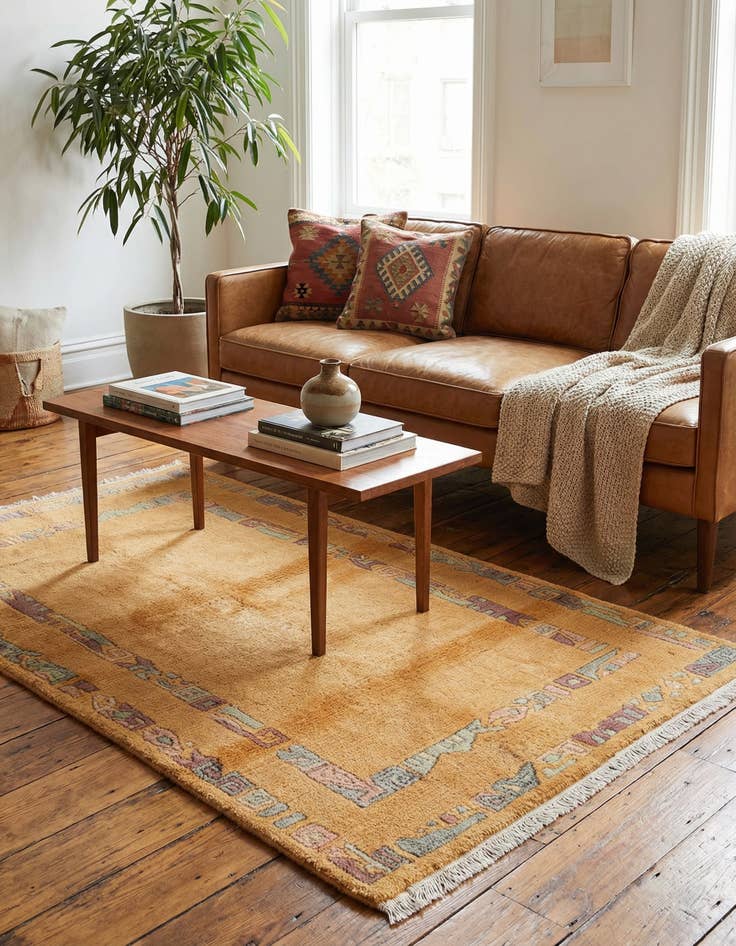 Detail image of  2' 5 x 4' 7  Hand Knotted Nepal Wool Rug