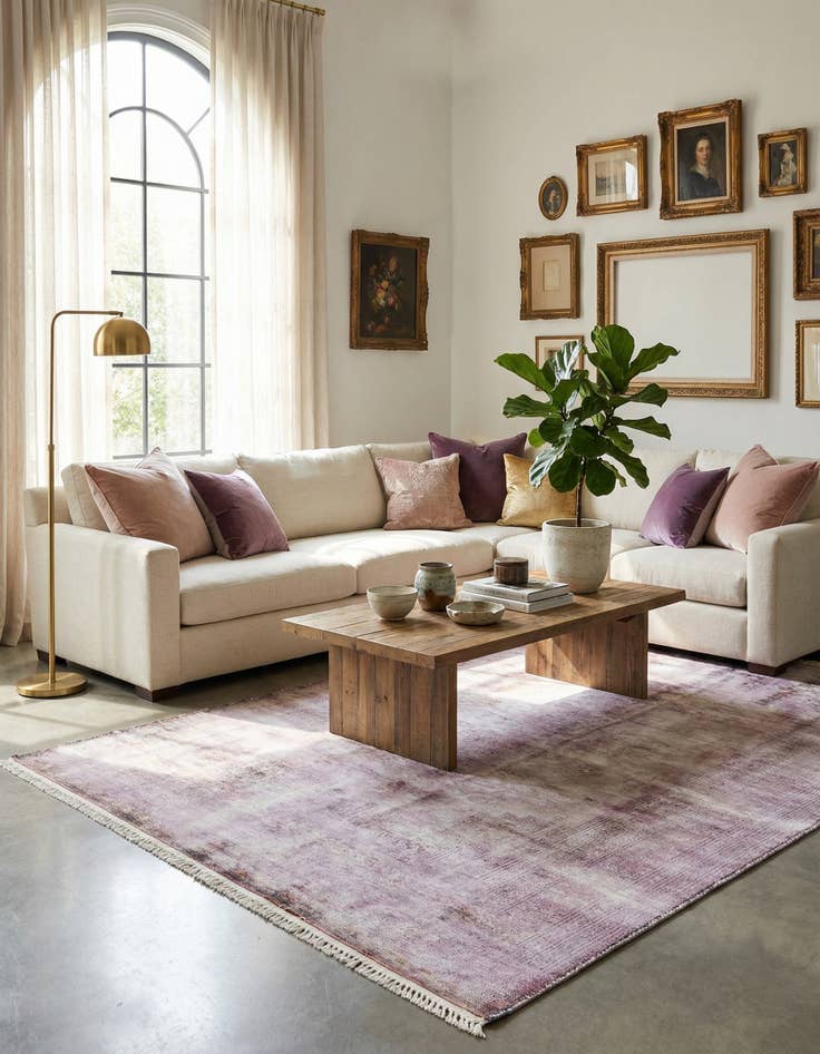 Detail image of 4' 8 x 8' 2  Hand Knotted Ultra Vintage Persian Wool Rug