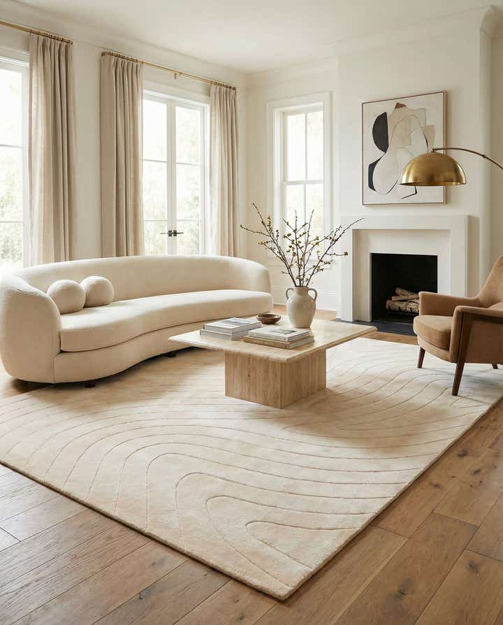 6' 8 x 9' 9 Hand Knotted Darya Wool Rug