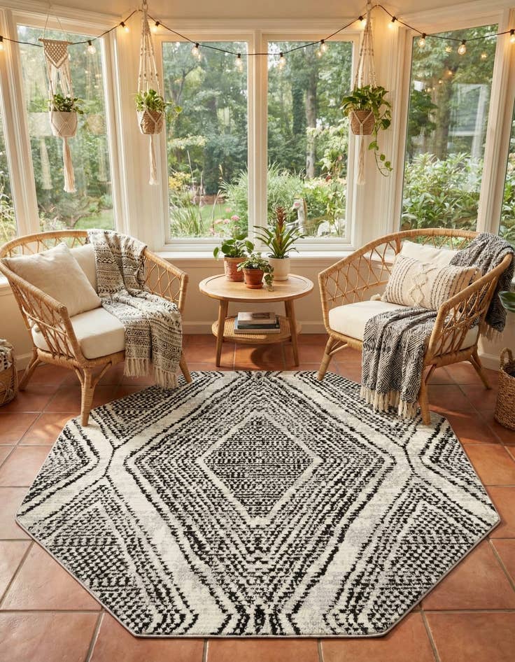 Detail image of 7' 10 x 7' 10 Tagine Octagon Rug