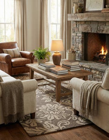 5' 1 x 8' Agra Wool Rug