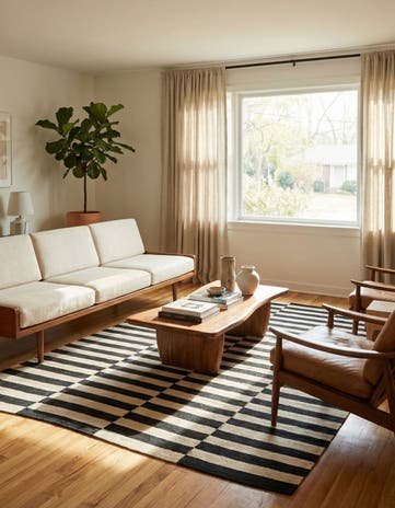 5' 5 x 7' 11 Hand Woven Kilim Modern Wool Rug