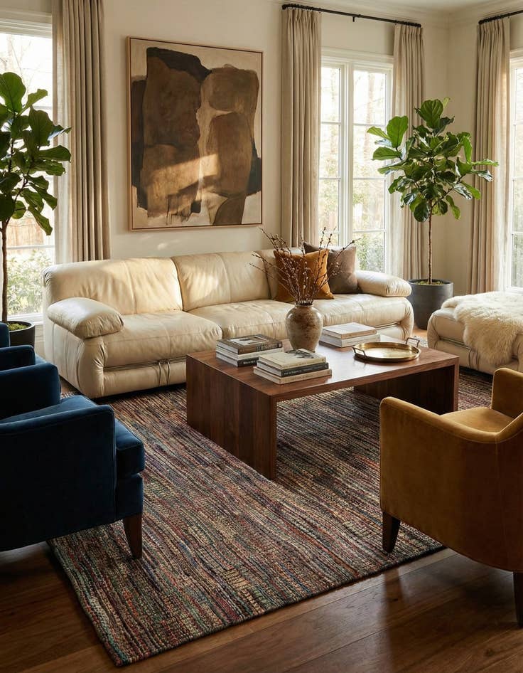 Detail image of 6' 5 x 9' 10  Hand Knotted Darya Wool Rug