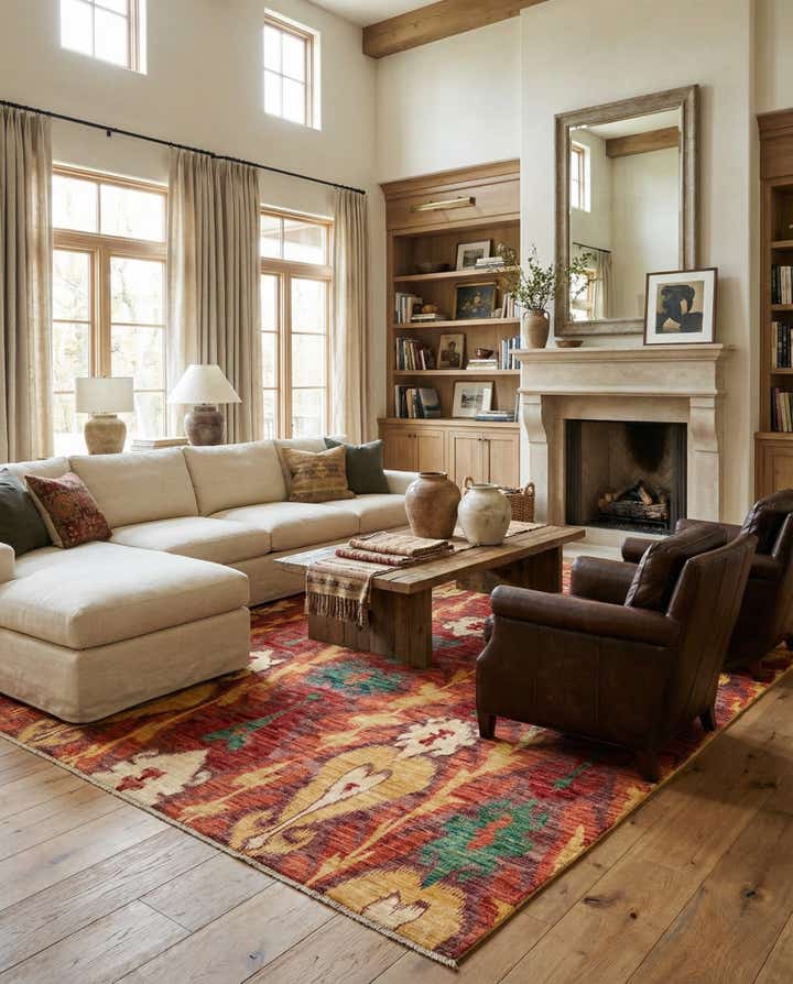 8' 4 x 9' 10 Hand Knotted Ikat Oriental Rug