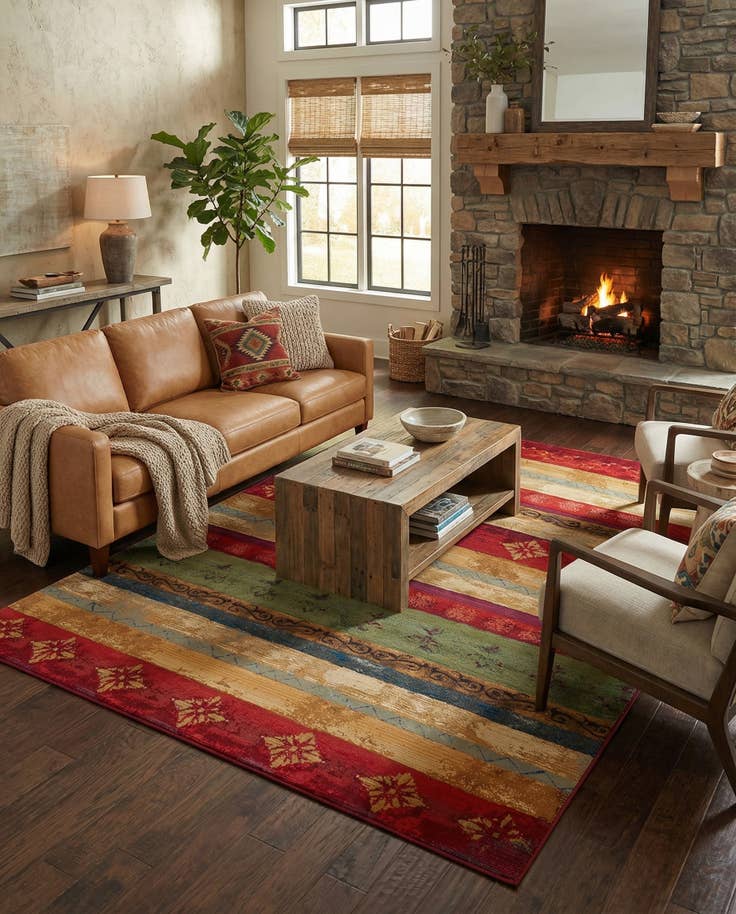 Detail image of 9' x 12' Easy-Clean Modern Indoor / Outdoor Rug