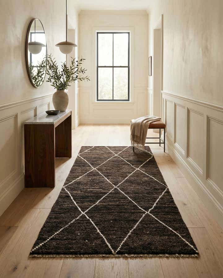 2' 9 x 5' 6 Hand Knotted Moroccan Wool Runner Rug