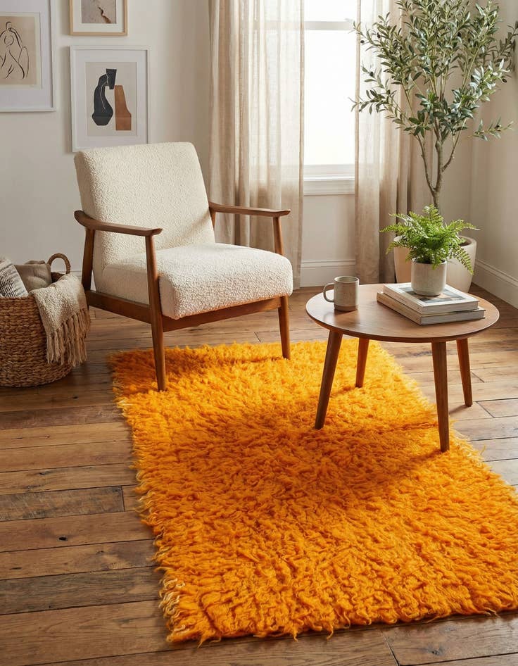 Detail image of 2' 1 x 4' 1  Hand Knotted Moroccan Wool Runner Rug