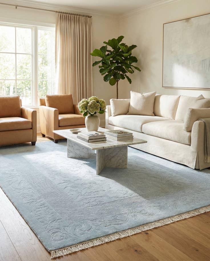 Detail image of 5' 7 x 7' 10 Hand Knotted Darya Wool Rug