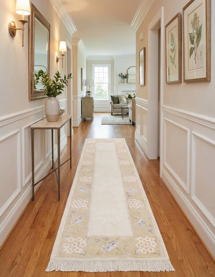 Detail image of 2' 9 x 9' 9  Hand Knotted Darya Wool Runner Rug