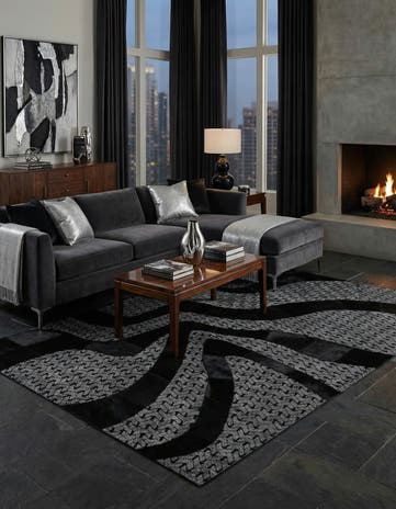 5' x 8' 1 Cowhide - Patchwork Rug