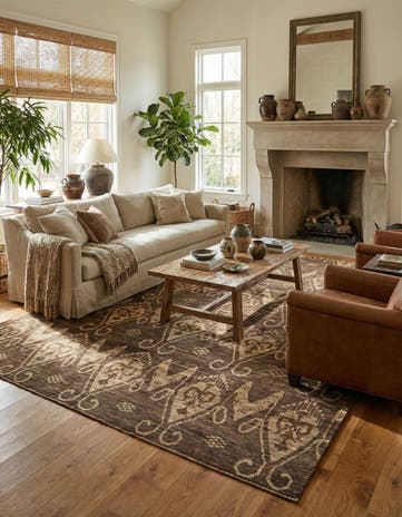 6' 7 x 9' 5 Hand Knotted Modern Ziegler Rug