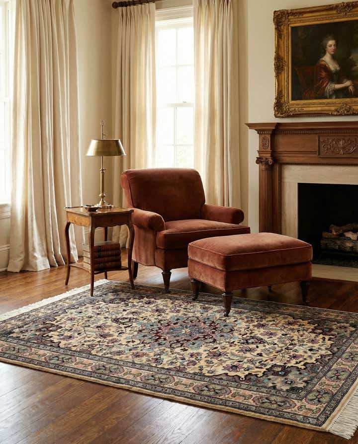 4' 1 x 5' 9 Hand Knotted Bokhara Oriental Wool Rug