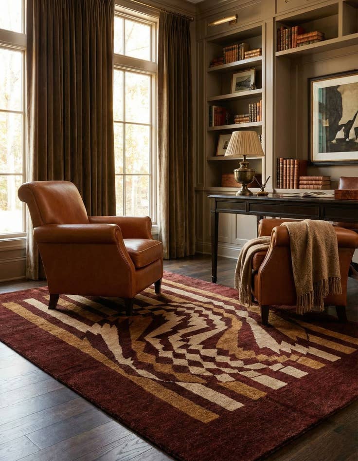 Detail image of  6' 7 x 9' 11  Hand Knotted Gabbeh Wool Rug