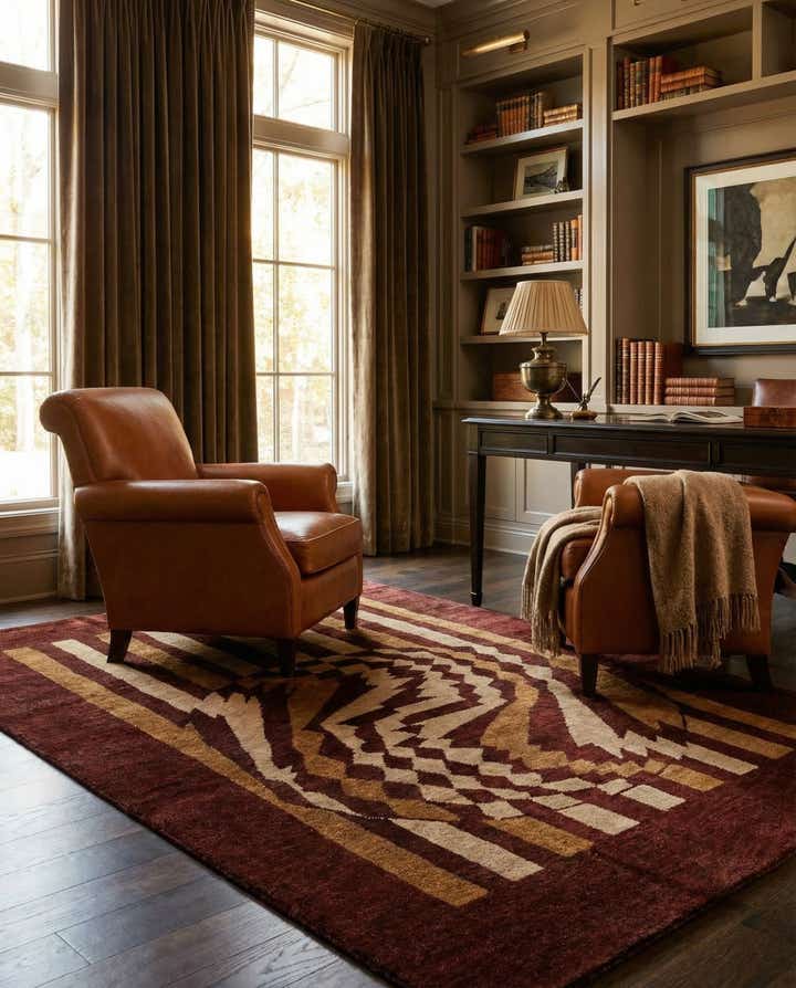 6' 7 x 9' 11 Hand Knotted Gabbeh Wool Rug