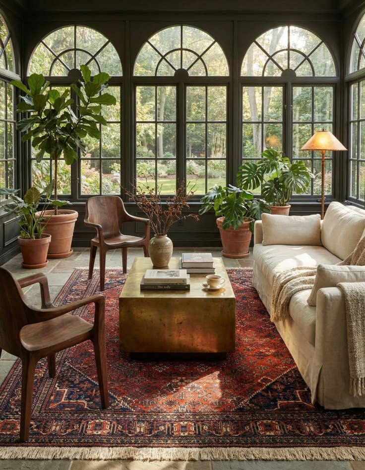 Detail image of  7' x 9' 10 Abadeh Wool Rug