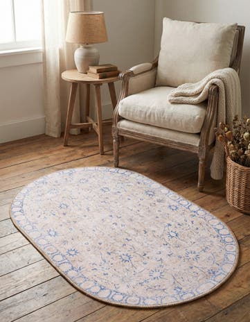 2' x 3' Washable Timeless Oval Rug