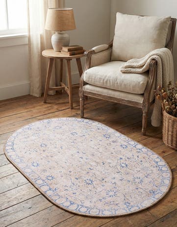 2' x 3' Washable Timeless Oval Rug