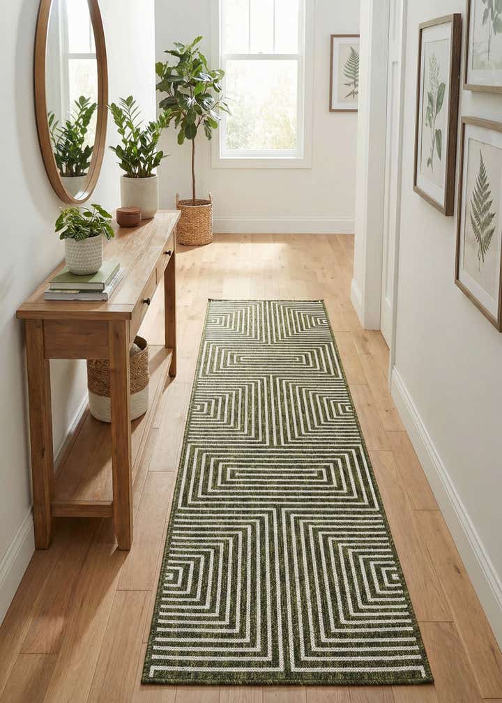 2' x 8' Easy-Clean Modern Indoor / Outdoor Runner Rug