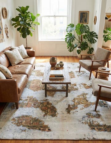 6' x 9' 3 Hand Knotted Ultra Vintage Persian Wool Rug