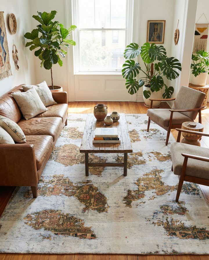 6' x 9' 3 Hand Knotted Ultra Vintage Persian Wool Rug