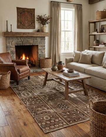 4' x 6' 10 Hand Knotted Ultra Vintage Persian Wool Rug