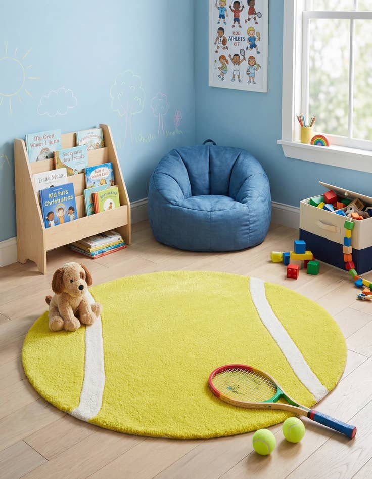 Detail image of 2' x 2' Playtime Kids Wool Freeform Rug