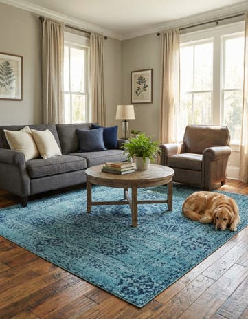 Turquoise Legacy Square Rug