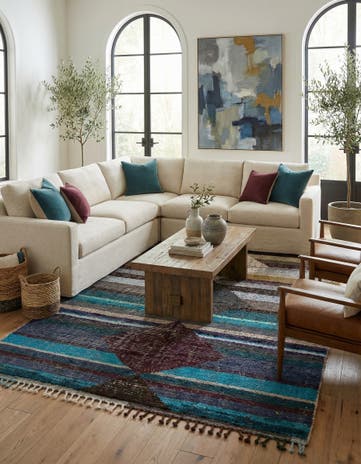8' 2 x 10' 4 Hand Knotted Moroccan Wool Rug