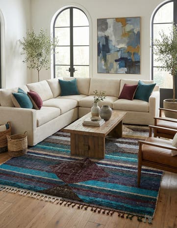 8' 2 x 10' 4 Hand Knotted Moroccan Wool Rug