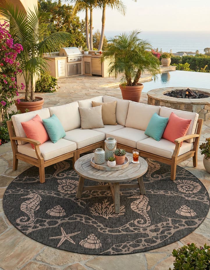 10' x 10' Easy-Clean Coastal Indoor / Outdoo...